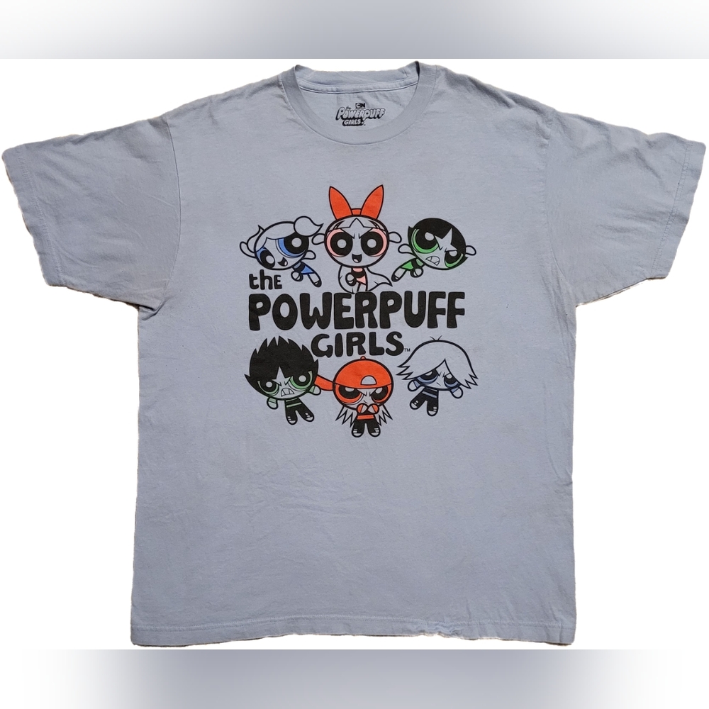 Powerpuff Girls Short Sleeves Crew Neck Light Blue Graphic T-Shirt, Large -  GUC